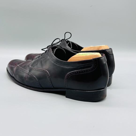 Johnston & Murphy Shoes Mens 8 Brown Leather Wingtip Oxford Lace Up Dress Brogue main image 4
